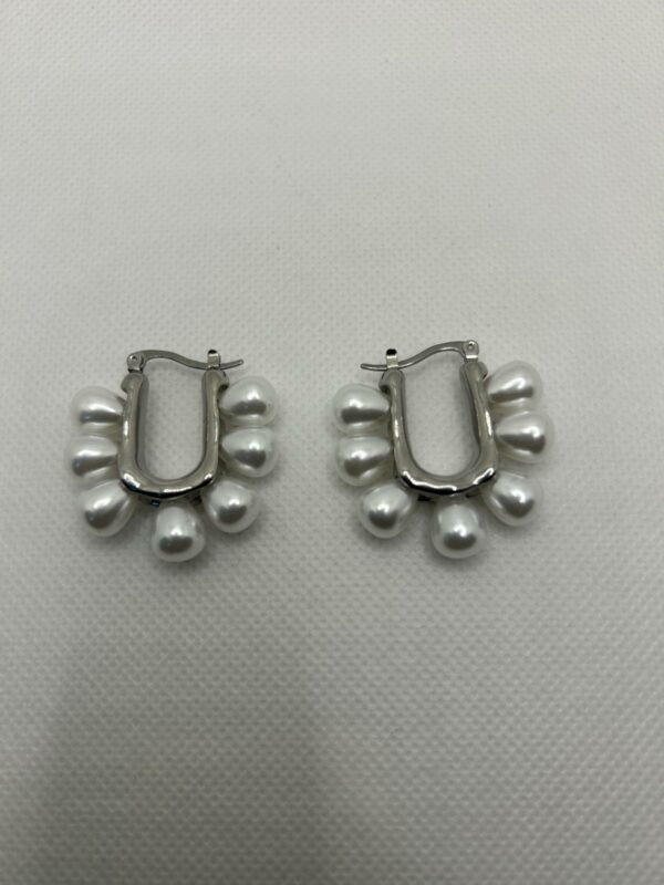 Boucles modernes-perles nacrées - stainless steel – Image 2