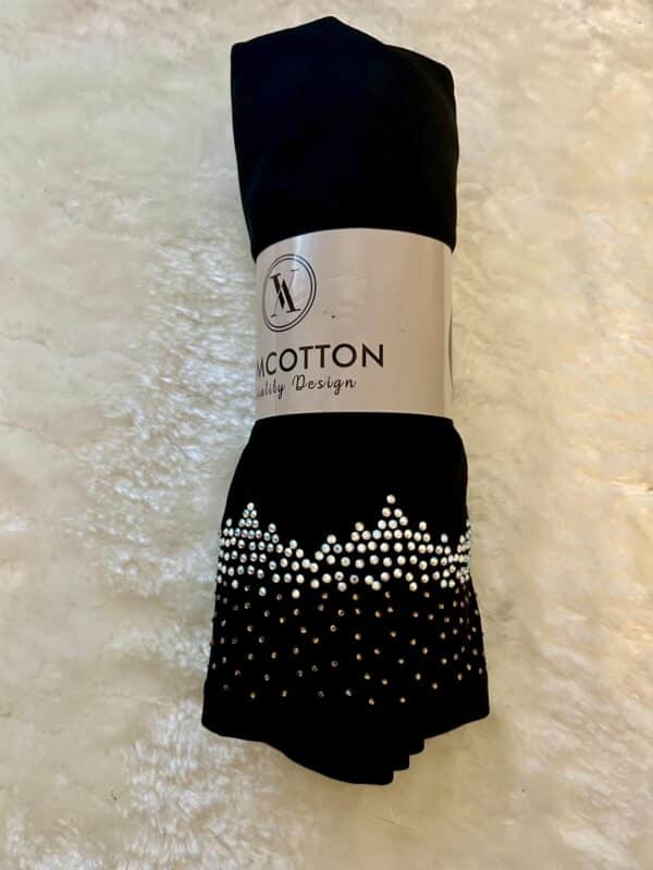 Voile Salma en pur jersey premium noir – Image 3