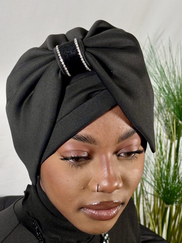 Turban prestige Mariétou noir – Image 2