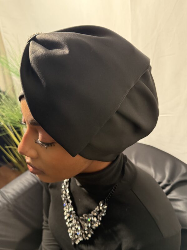 Turban prestige Aicha noir or – Image 2