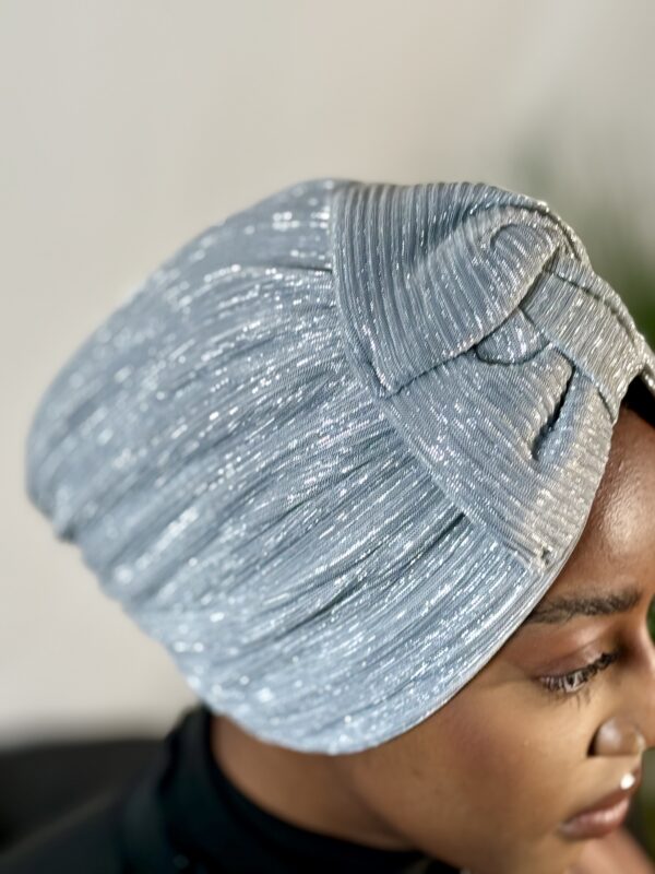 Turban Amina silver- luxe & confort absolu – Image 3