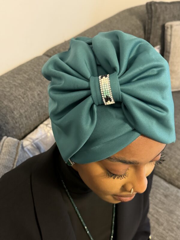 Turban prestige Nour vert émeraude – Image 3