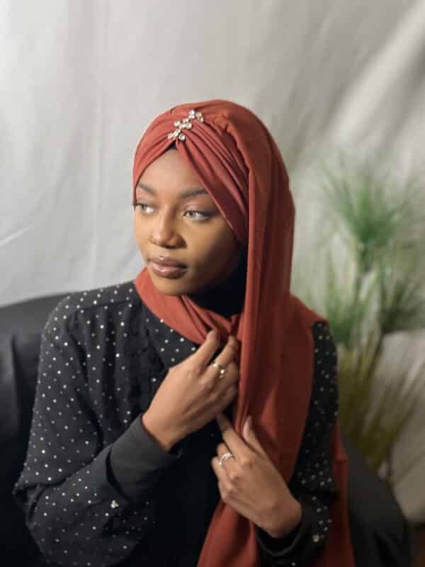 Hijab voile Anissa terraccotta