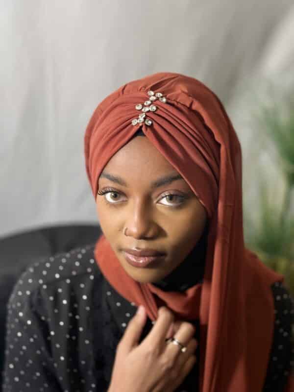 Hijab voile Anissa terraccotta – Image 2