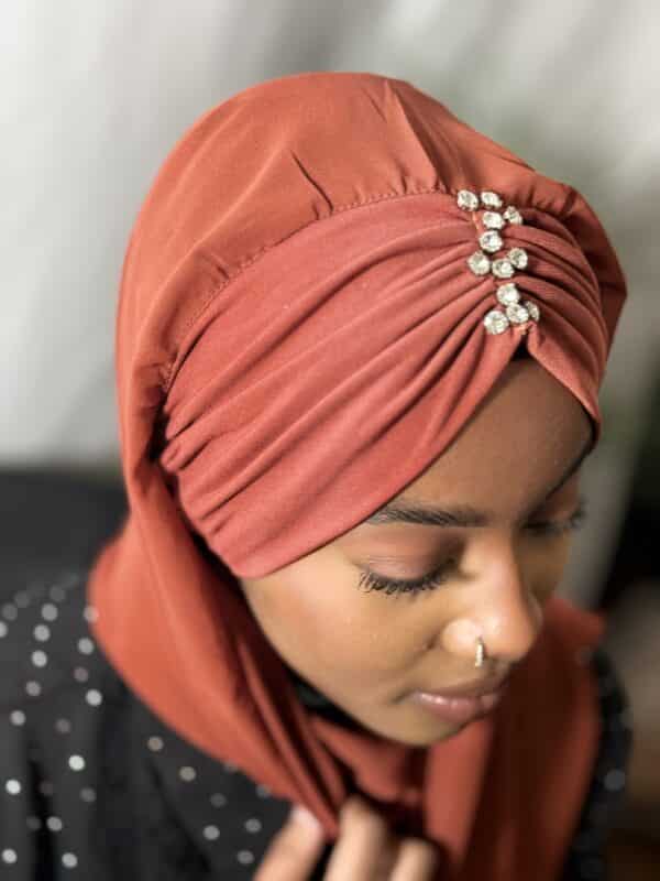 Hijab voile Anissa terraccotta – Image 3