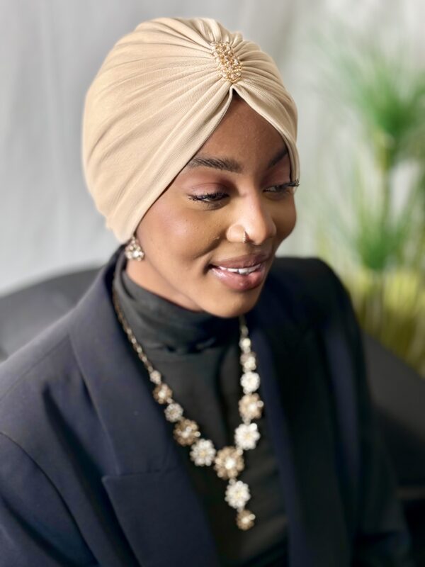 Turban Lina beige - confort absolu – Image 2