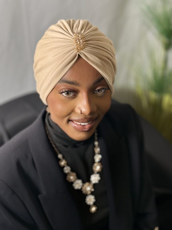 Turban Lina beige - confort absolu