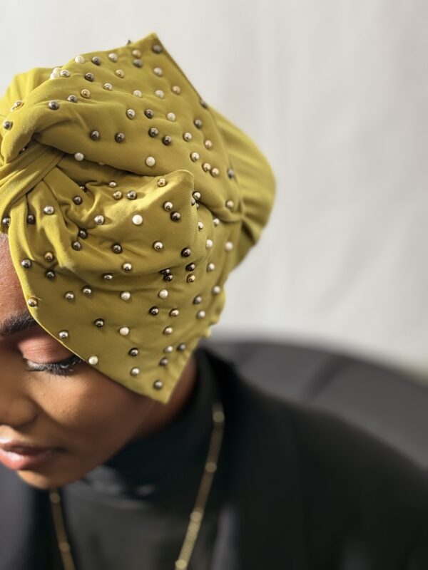 Turban Nénè vert citron – Image 2
