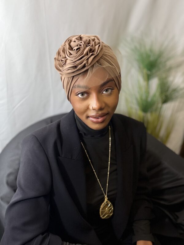 Turban Amel beige caramel