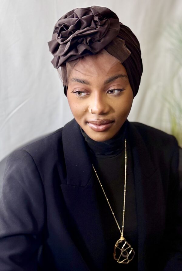Turban Amel marron tabac