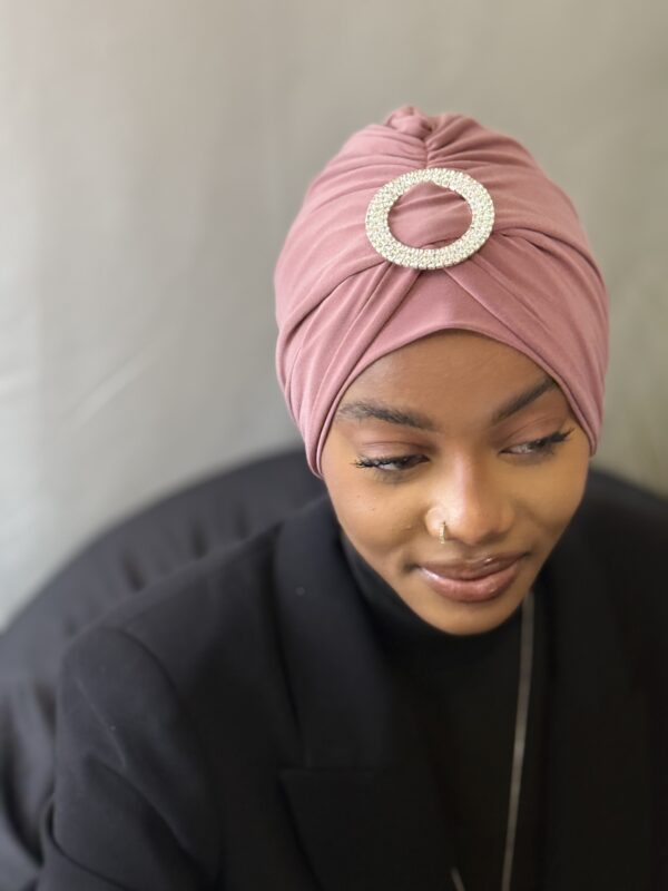Turban Eve rose boucle argent – Image 3