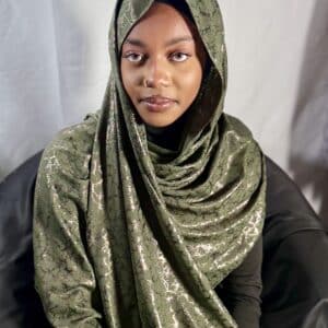 Voile Malika vert profond