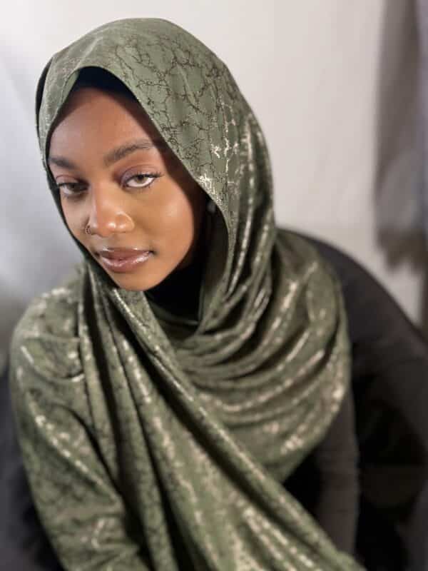 Voile Malika vert profond – Image 2