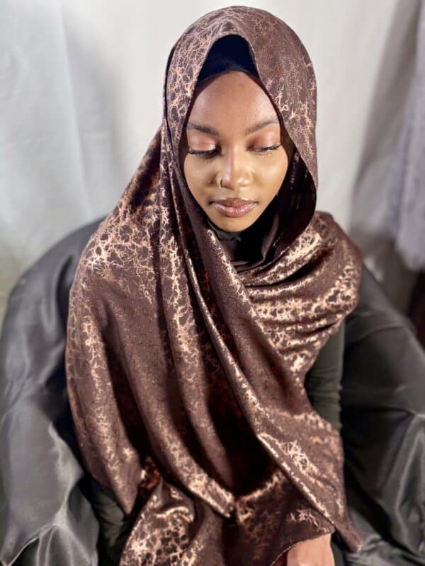 Voile Malika marron tabac