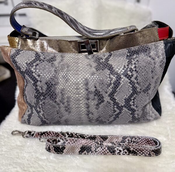 Grand sac Patchwork en cuir made in France
