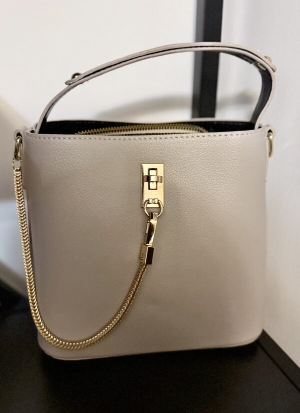 Sac Astel crème véritable cuir