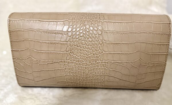 Pochette kya beige croco véritable cuir – Image 2