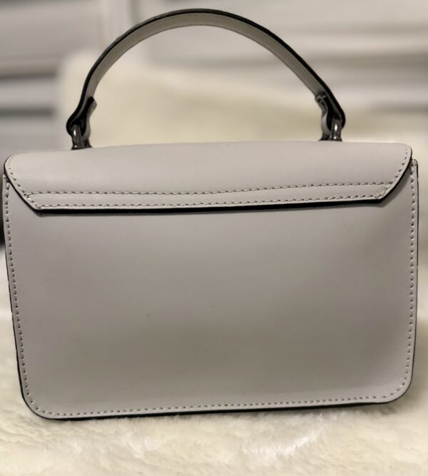 Sac Cartable Lina gris cendre véritable cuir – Image 2