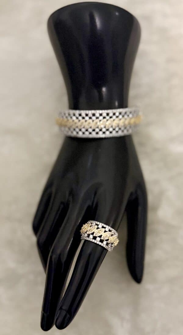 Ensemble Bracelet & Bague prestige Bicolore- stainless steel