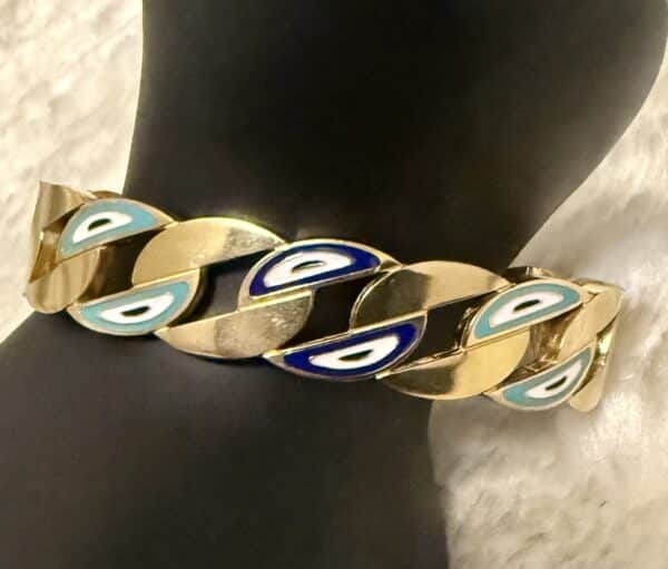 Bracelet - résine verte et bleu - stainless steel