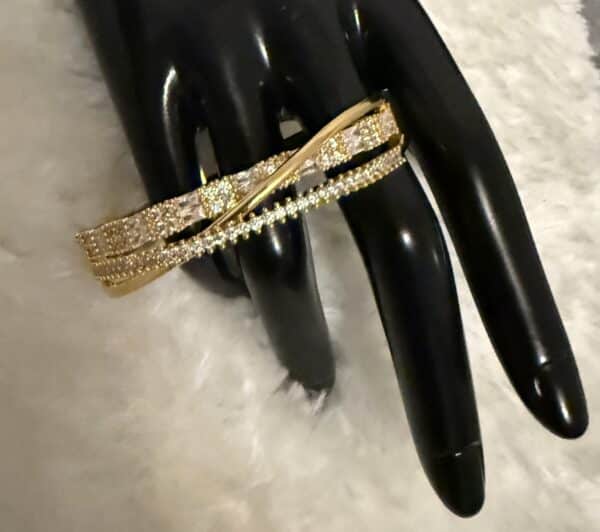 Bracelet or et strass  - stainless steel