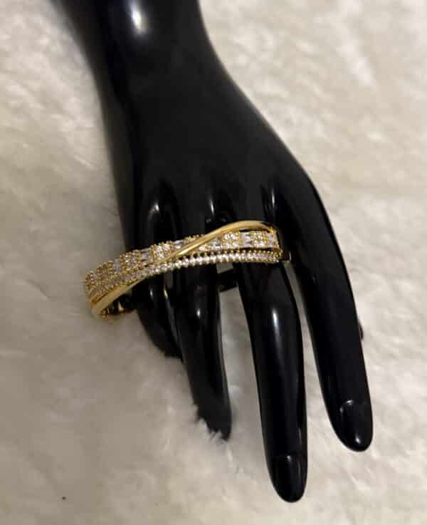 Bracelet or et strass  - stainless steel – Image 2