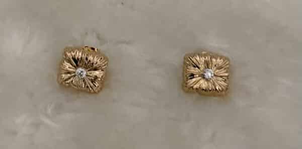 Boucles or rectangles avec pierre - stainless steel – Image 2