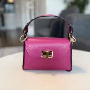 Sac rose fuchsia véritable cuir