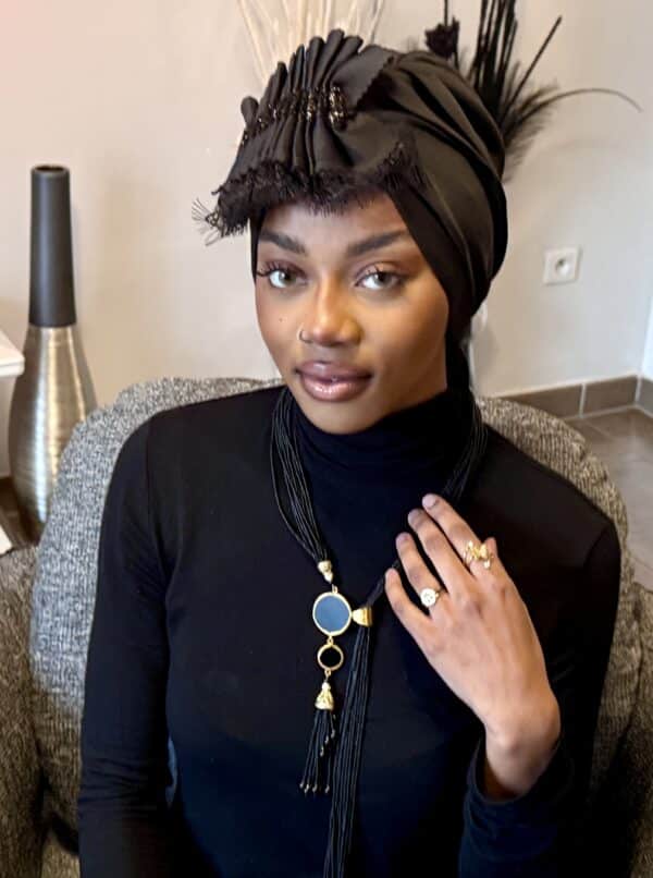 Turban prestige Aicha noir – Image 3