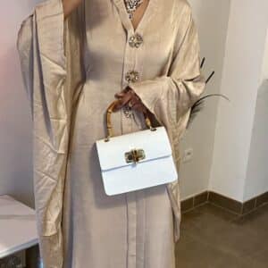 Abaya intemporelle,Robe longue,Tunique longue,Robe de cérémonie,Abaya satinée