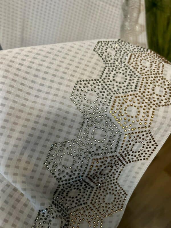Voile Peinda en cachemire gris – Image 2