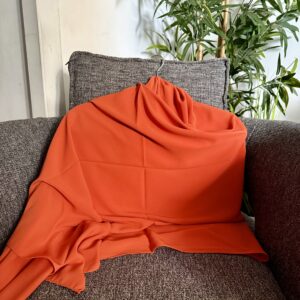 voile en soie de médine – orange éclat